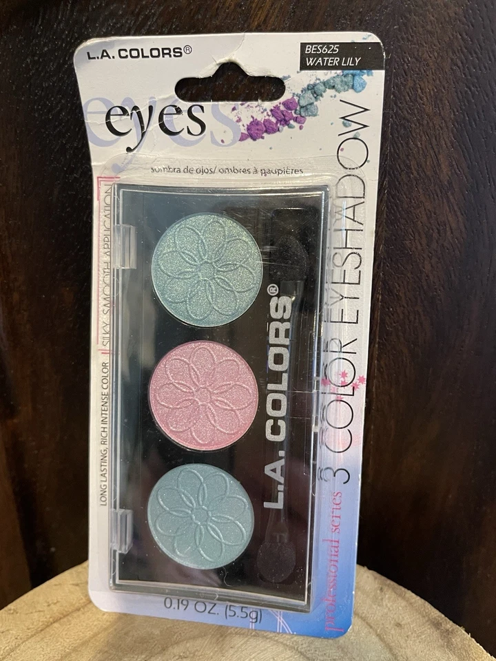 L.A. Colores 3 Colores Sombra de Ojos LIRIO DE AGUA Brillo Rosa Azul Teal-leer Descripción Foto 2 de 4