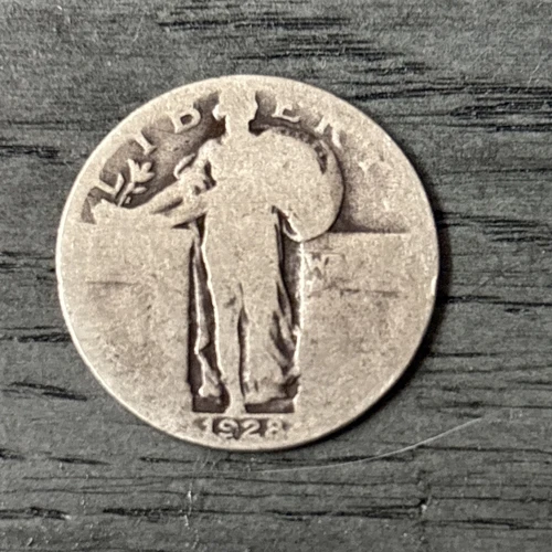 1928 Standing Liberty Quarter, Strong Date/fine/strong Details