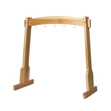 Chime Stand for 5 Chimes, 14" Gong Target Stands, Wind Chimes Wood ... Fast Ship