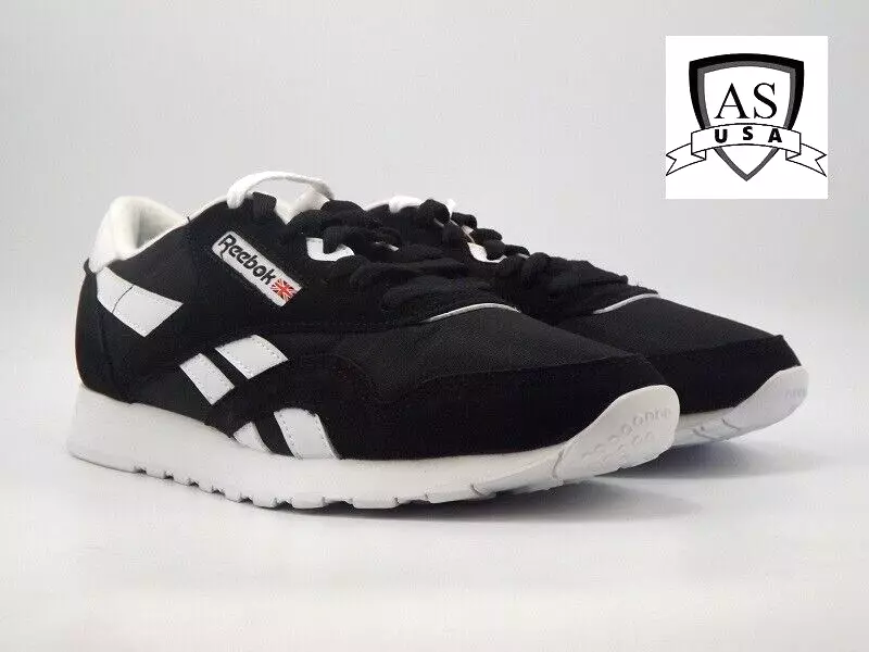 Reebok Classic 6604 Men s Size 5 Black Nylon Sneaker Running Shoes