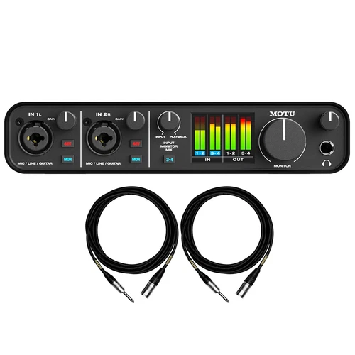 MOTU M4 192kHz 4-In / 4-Out USB-C Audio Interface w/ Mogami CorePlus Cables