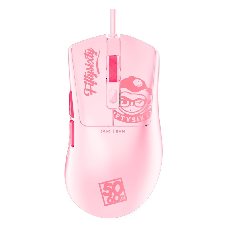 FiftySixty RAM PC Gaming Mouse - Ultra Light in PINK