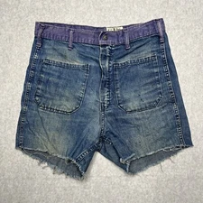Vintage 60s 70s Landlubber Denim Womens Jean Shorts Size 28