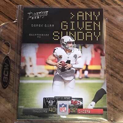 2021 Prestige Football - Derek Carr - Any Given Sunday - AGS-DC - Read Below