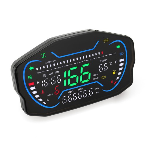 LCD Digital Universal Motorcycle Odometer Speedometer Tachometer 12000RPM Gauge - Picture 5 of 20