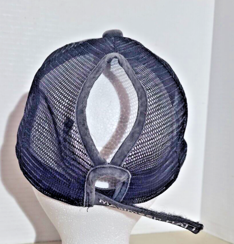 Cappellino da baseball ricamato 3D MOGLIEY coda di pony camionista rete denim taglia regolabile