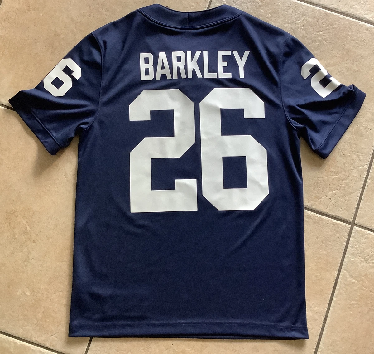 Men Penn State Nittany Lions No26 Saquon Barkley College Football White Jerseys