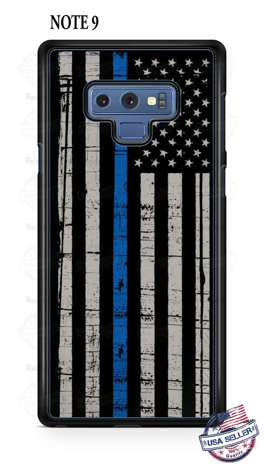 American Blue Thin Line Flag Phone Case For iPhone i11 Samsung Note 20 LG Google - Image 2 of 4