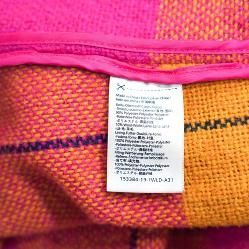Scotch & Soda karierte Wollmischung Jacke L Damen rosa orange leuchtend selten - Bild 4 von 17