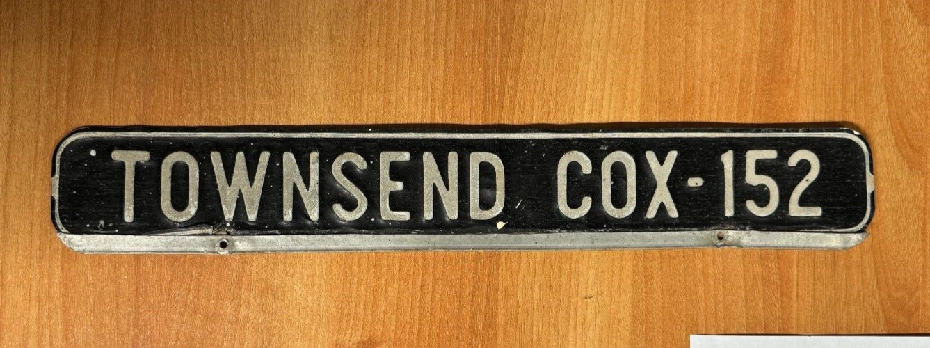 Vintage Townsend Cox Delaware #152 Town Tax City Tag Topper