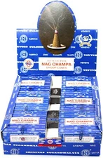 Shrinivas Sugandhalaya Satya Sai Baba Nag Champa Incense Dhoop Cones, 144 Cones