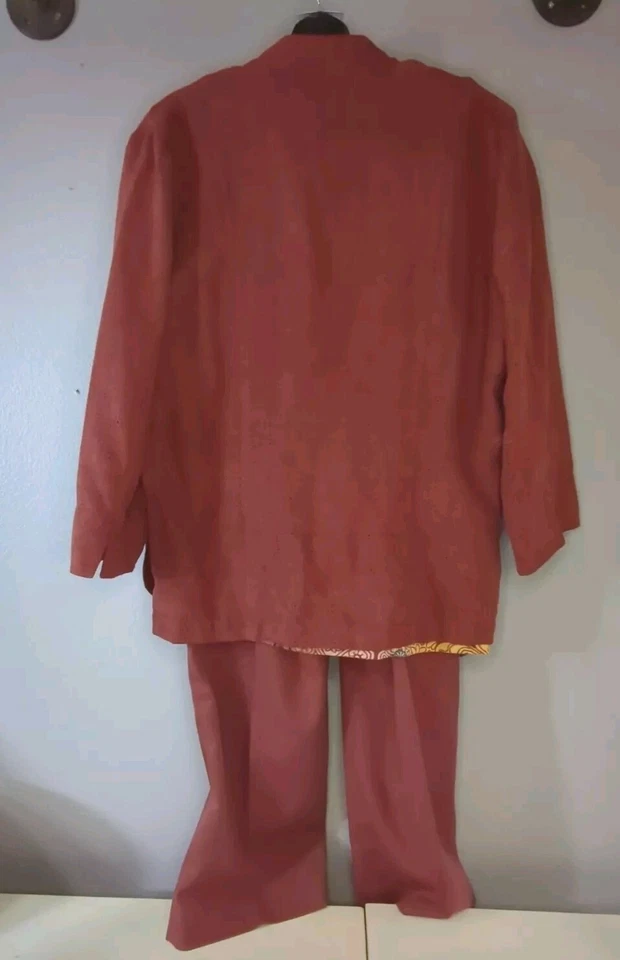 Calça ALFRED DUNNER Feminina 3 Peças Terno Canela 8P Blazer 12 Camisa Grande - Imagem 3 de 4