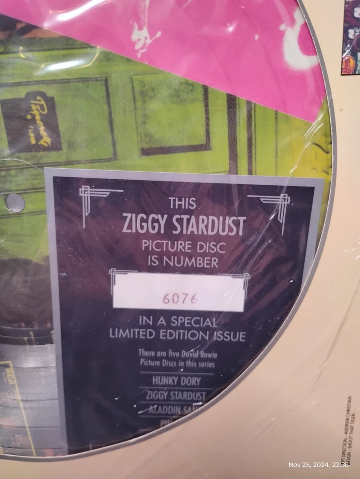 1984 DAVID BOWIE ZiggyStardust,DiamondDogs,HunkyDory VynlLP PicDsc Set LE Sealed - Image 4 of 4