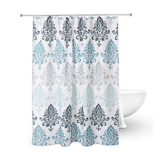 Shower Curtain Waterproof European Geometric Printing Bathroom Curtain 12 Hooks - Picture 6 of 34