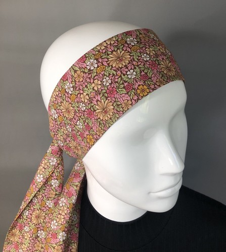Dünner Schal Krawatte Liberty Tana Lawn "Mondblume" selbstbindend SCHLEIFE HAAR STIRNBAND