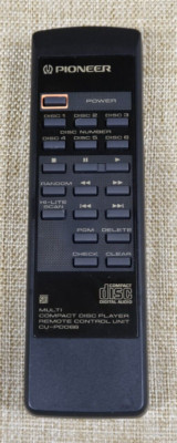 Pioneer CU-PDO68 Multi Compact Disc Player Remote Control - No Batteries