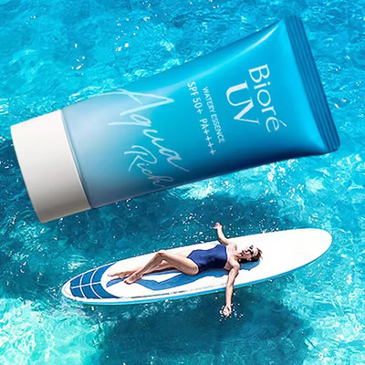 Biore UV Aqua Rich Watery Essence SPF 50+/PA++++ 70g - 4 Pack Sunblock.