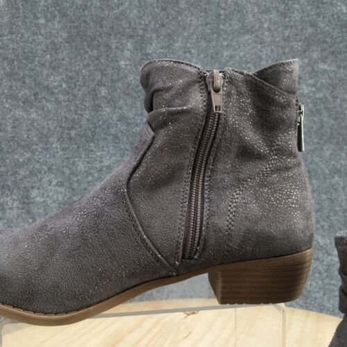 Not Rated Yamila Slouch Ankle Boots Womens 7.5 Gray Side Zip Booties Casual - Picture 3 of 17