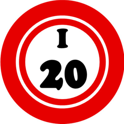 I 20 I20 Bingo Ball - 3 Inch Circle Sticker 3'' x 3'' - Hobby Number Board Lucky