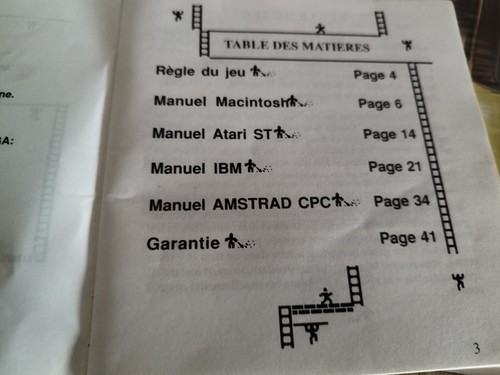 LODE RUNNER AMSTRAD CPC ATARI ST MACINTOSH IBM (NOTICE SEUL MANUAL ONLY) - Imagen 2 de 2