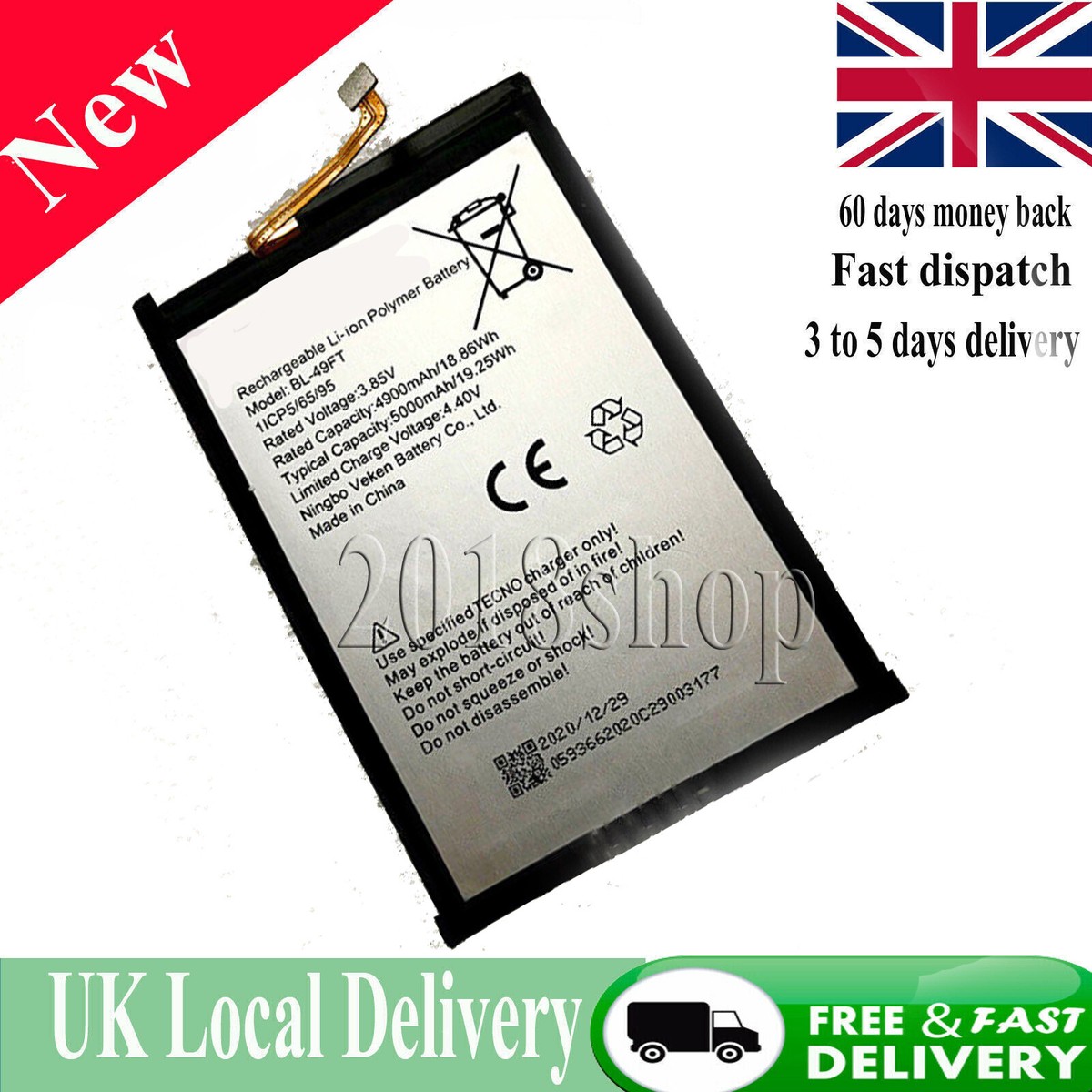 BL-49FT New Battery For Tecno Spark Go SparkGo 2020 POP Air