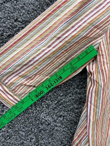 Alfred Dunner Shirt Women's Size 18 Multi Striped Cotton Collared Button Down - Picture 13 of 15
