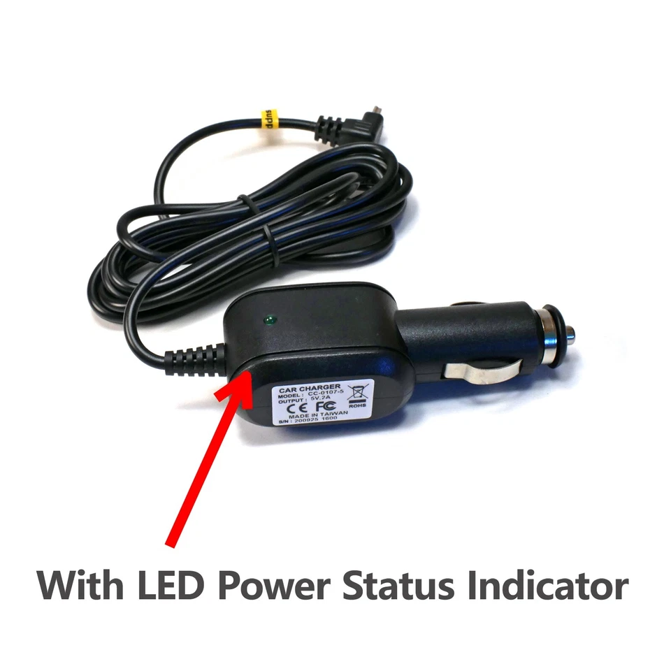 Cable de alimentación cargador de coche 5V 2A para Garmin Nuvi Zumo Approach Edge GPS 010-11838-00 Foto 2 de 4