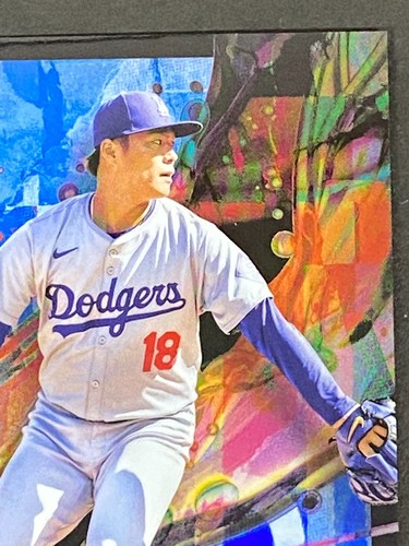 YOSHINOBU YAMAMOTO 2024 TOPPS FINEST BLUE REFRACTOR COMMON RC #ED 55/200 - Picture 3 of 10