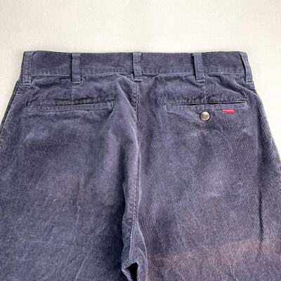 Supreme Pants Mens 30 Navy Blue Corduroy Chino Straight Leg Skater