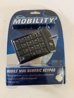 Mobile Mini Numeric Keypad Corded Wired USB Mobility IConcepts 