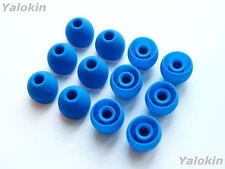 12pcs Large Blue Eartips for Audio-Technica Earphones - Soft Replacement Earbuds