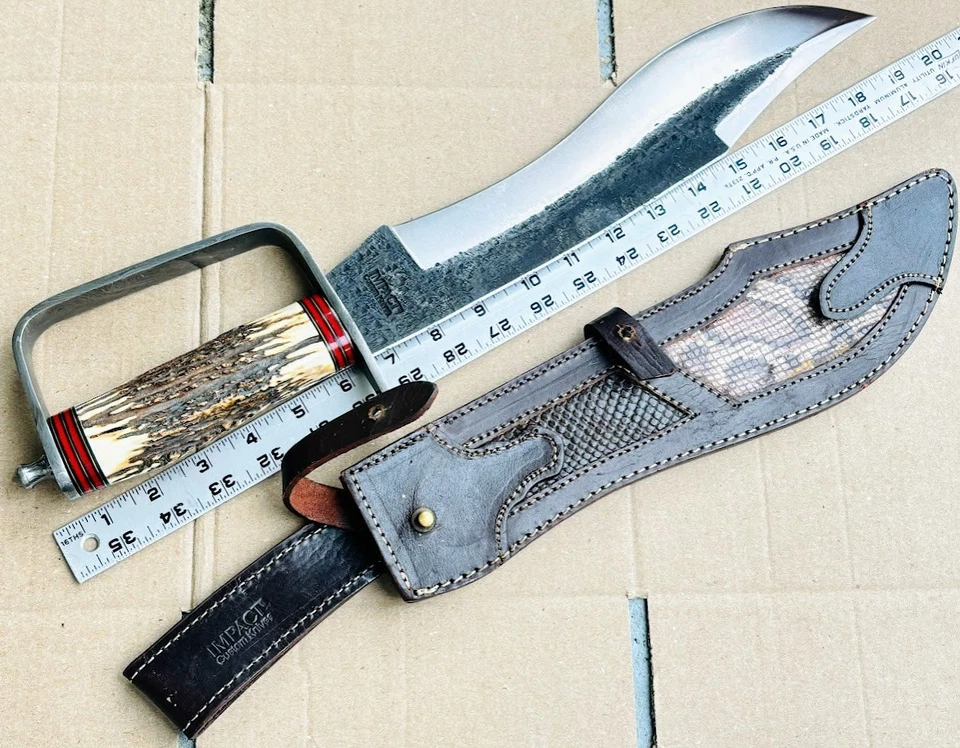 Cubiertos de impacto hechos a medida mango de hueso de combate 19" cuchillo espada cuchillos hechos a mano Foto 3 de 4