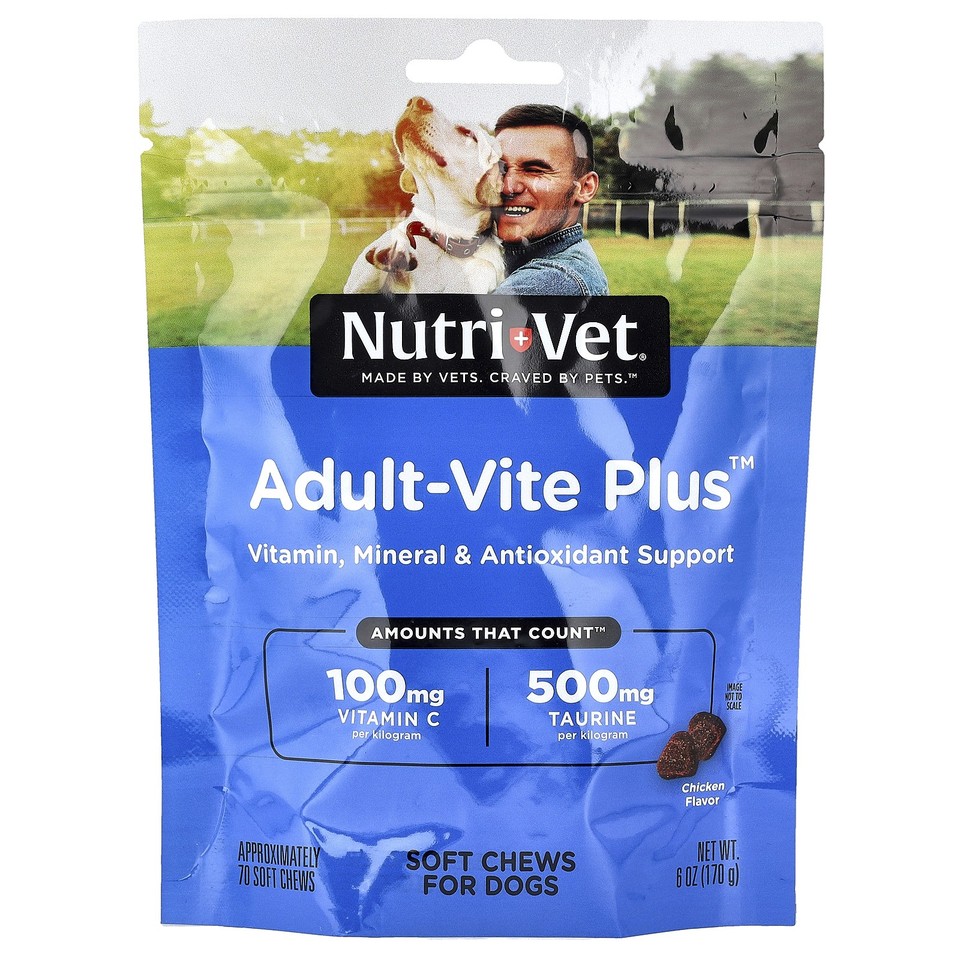 Adult-Vite Plus™, For Dogs, Chicken, 70 Soft Chews, 6 oz (170 g)