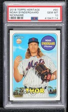 2018 Heritage Nickname Variation SP (Thor) Noah Syndergaard PSA 10 GEM MT d4f