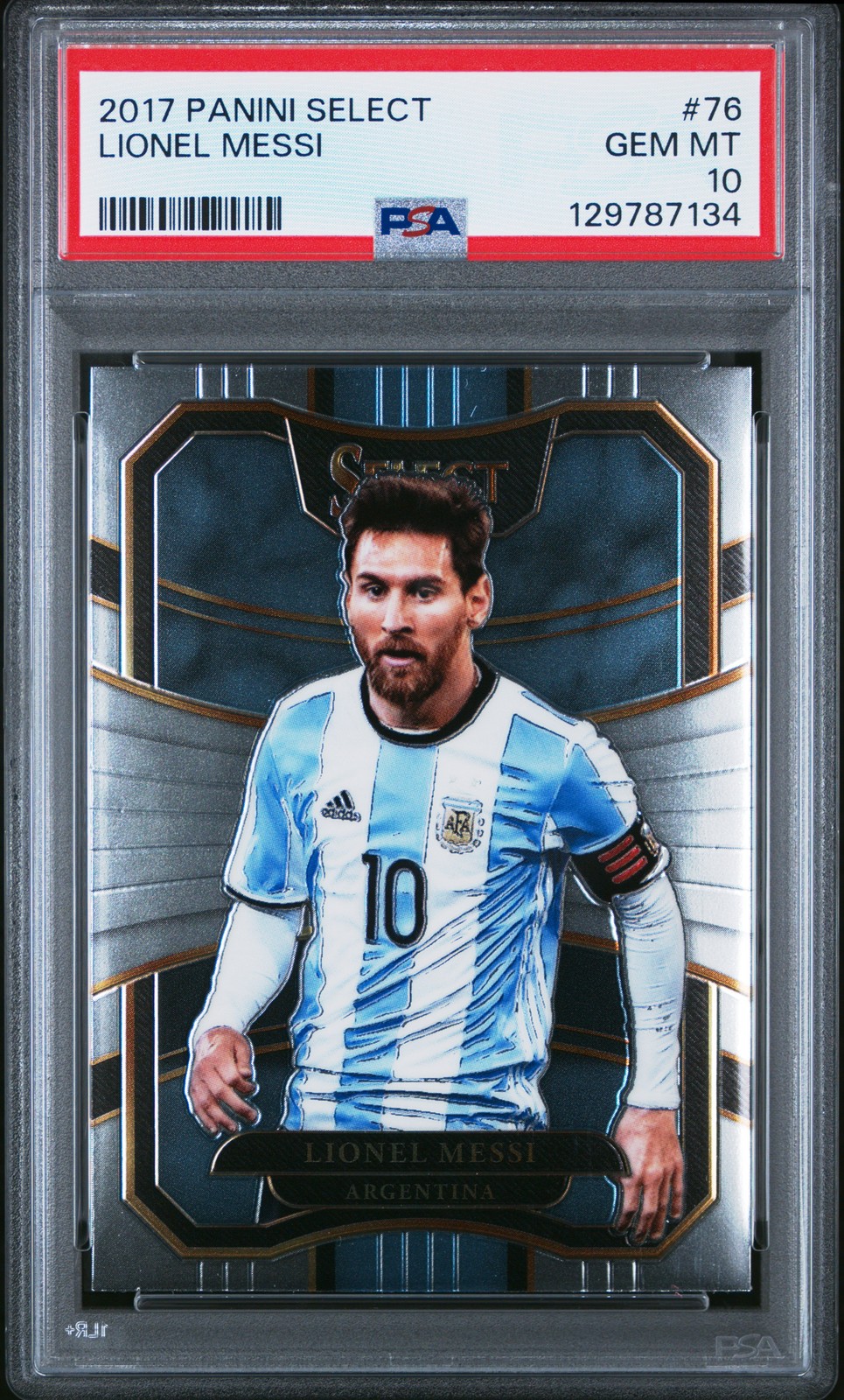 2017 PANINI SELECT #76 LIONEL MESSI PSA 10