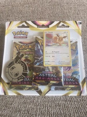 Pokémon TCG Sword & Shield Astral Radiance 3 Pack Blister Eevee Sealed