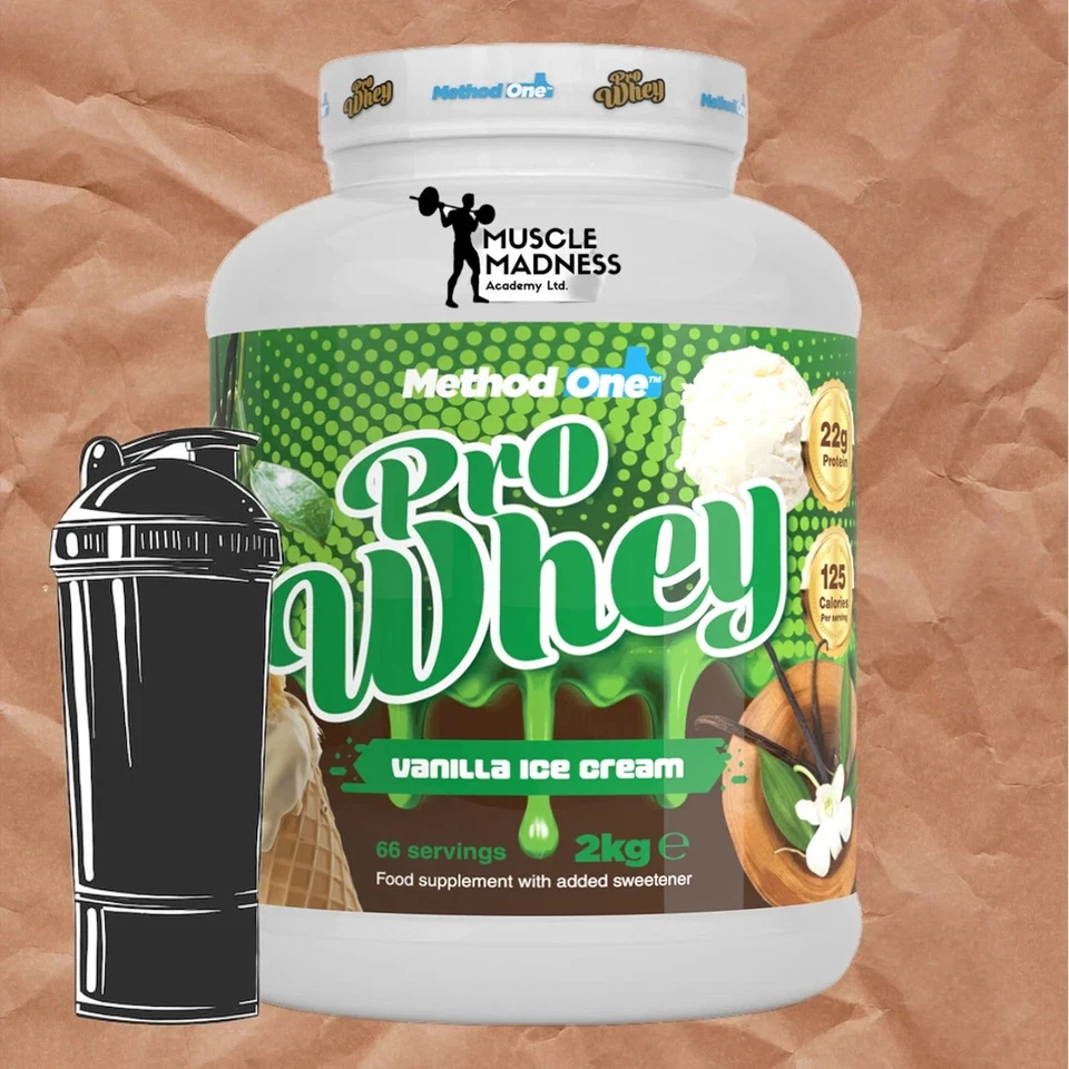 METHODE ONE Method One Pro Whey Protein 2Kg 66 servings plus FREE SHAKER