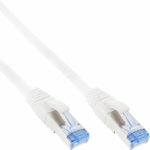 5x InLine Patchkabel, S/FTP (PiMf), Cat.6A, 500MHz, Kupfer, weiß, 0,25m