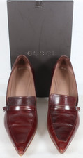Gucci 9.5B Decollete Rosewood Leather Heels Pumps 101 2567 Made in Italy –Box
