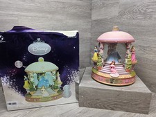 Rare Disney Store Exclusive Revolving Princess Large Snow Globe Musical Read!!