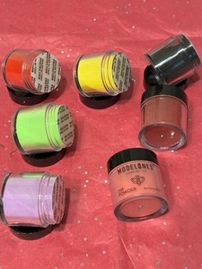 Mixed Lot Of 7 Nail Dip Powders In Bright Vibrant Colors