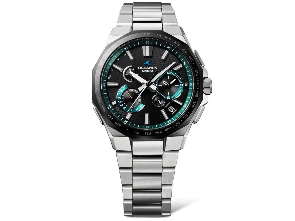 Reloj solar para hombre CASIO OCEANUS OCW-T6000A-1AJF negro titanio radio nuevo