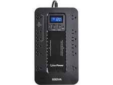 CyberPower EC850LCD Ecologic UPS Systems - 850VA/510W, 120 VAC, NEMA 5-15P,