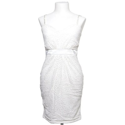 Bik Bok, Kleid, Größe: M, Weiß, Baumwolle/Polyester, Blumen, Spitze, Damen #hyj