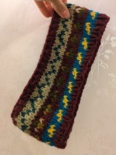 Handknitted Woolly Colourful Nordic Headband, Ear Warmers,Cozy for winter/spring