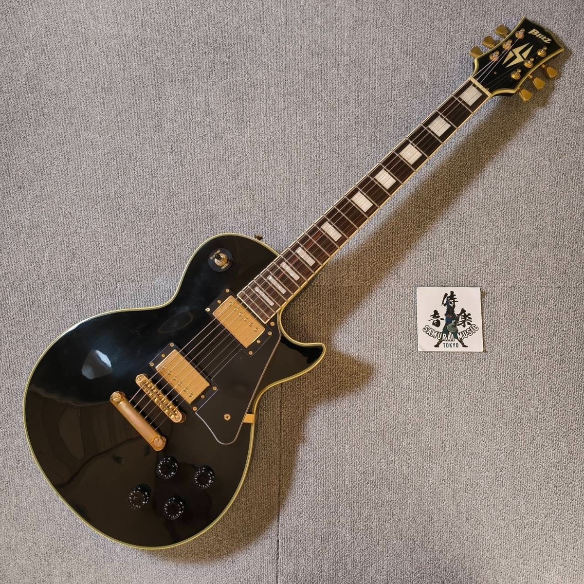 Blitz by AriaProⅡ LesPaul Custom レフティ Blitz by ARIAPROⅡLes Paul Custom Type Black Electric Guitar