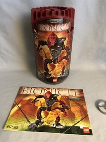 LEGO set 8736 Toa Vakama VINTAGE BIONICLE Hordika 100% complete w/ book canister