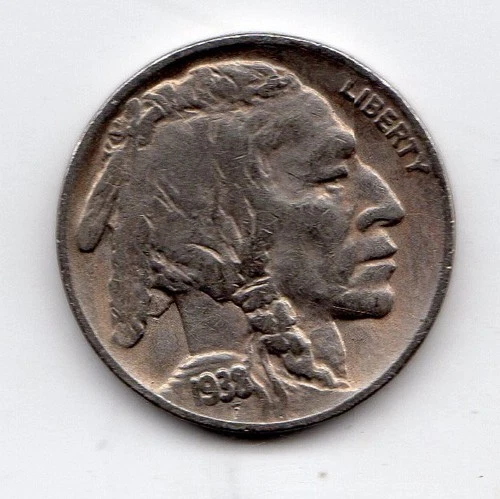 1938 D Buffalo Nickel - Very Good Plus (VG+) - Nice Details - Actual Coin Shown