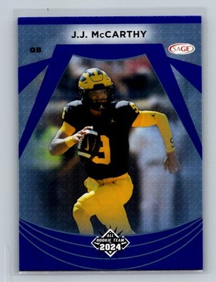J.J. McCarthy 2024 SAGE HIT #111 Blue Michigan Wolverines