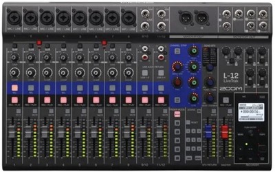 Zoom LiveTrak L-12 Digital Mixer 12-Channel USB Audio Studio & Live